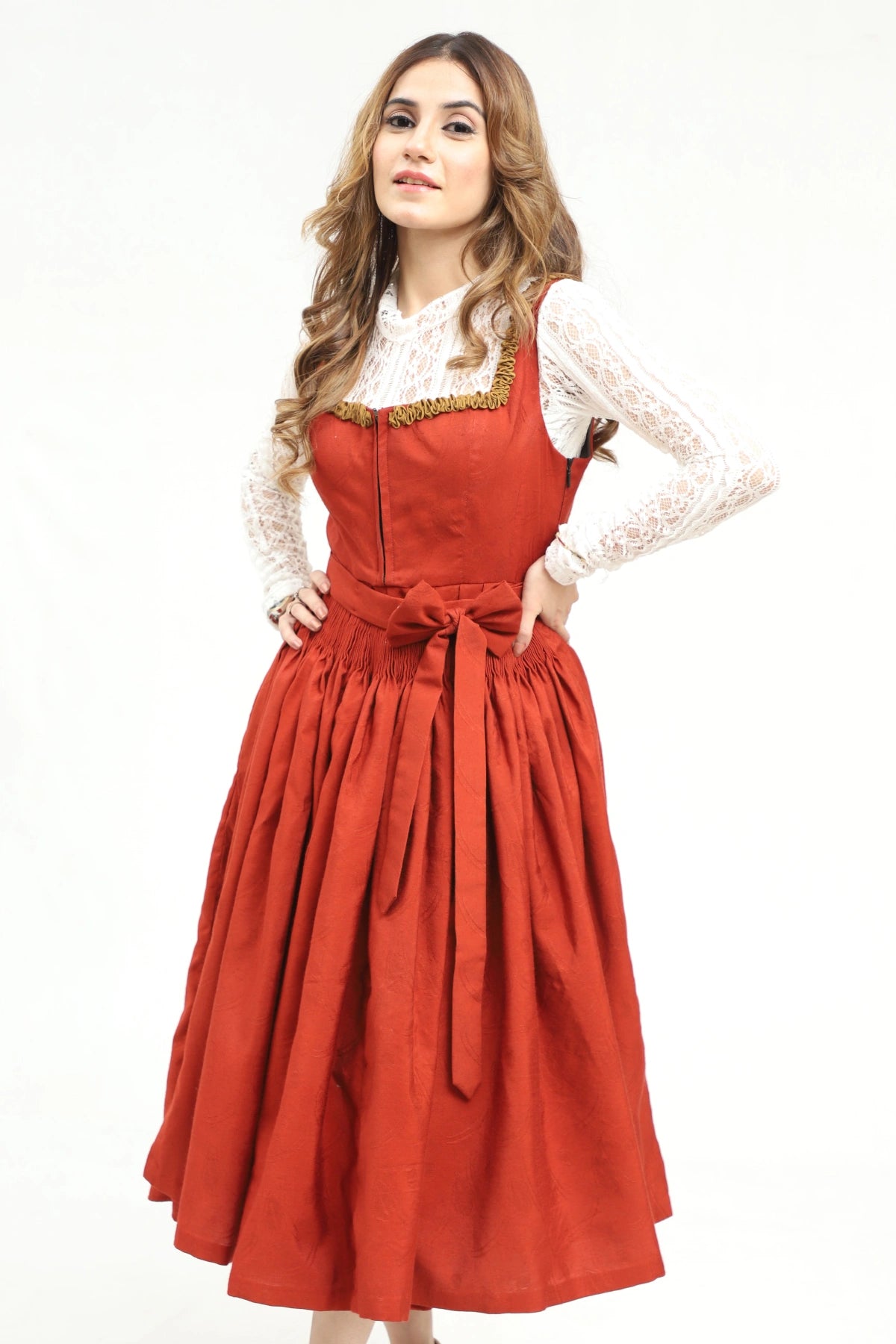 Dirndl Fiery Scarlet