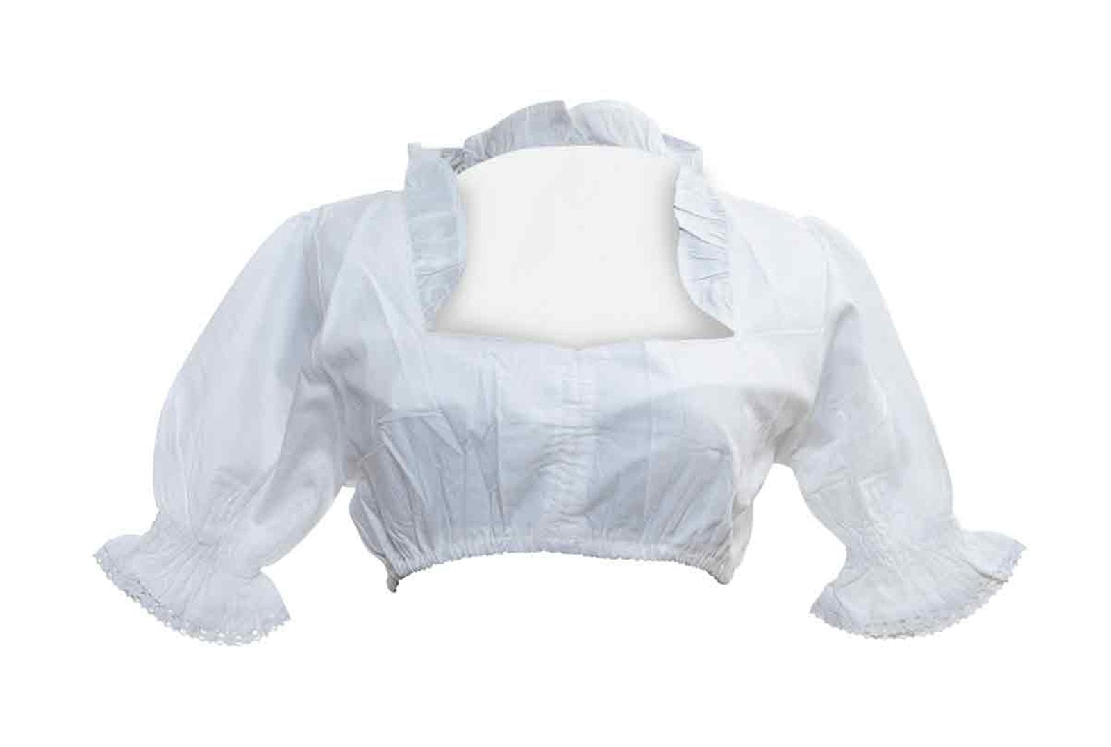 Plunging Cotton Dirndl Blouse