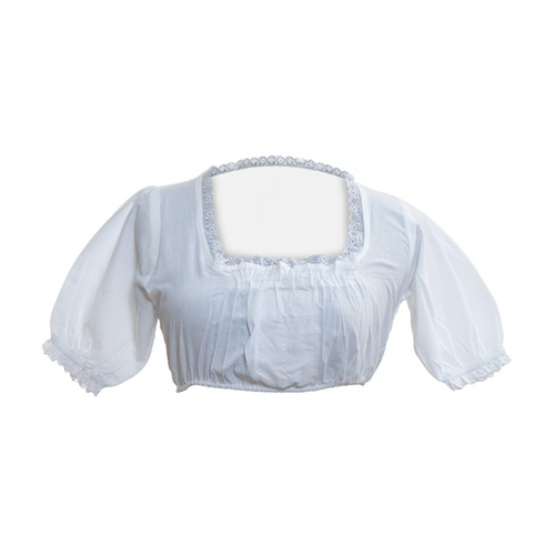 Lace Dirndl Blouse White