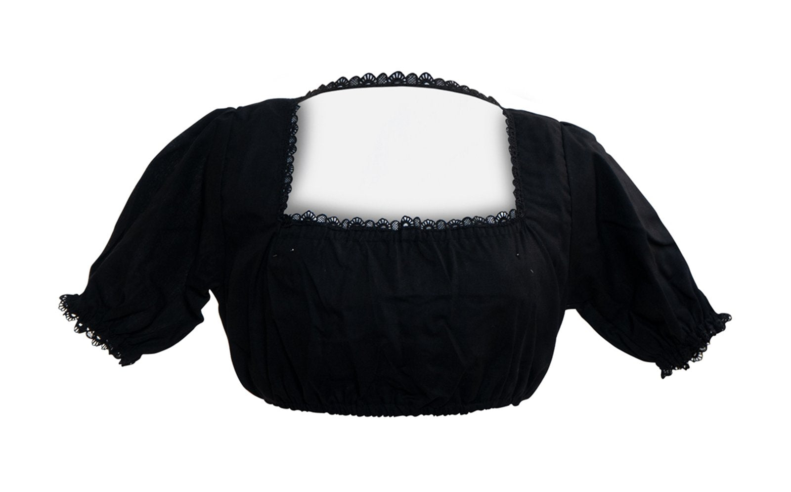 Modern Black Dirndl Blouse