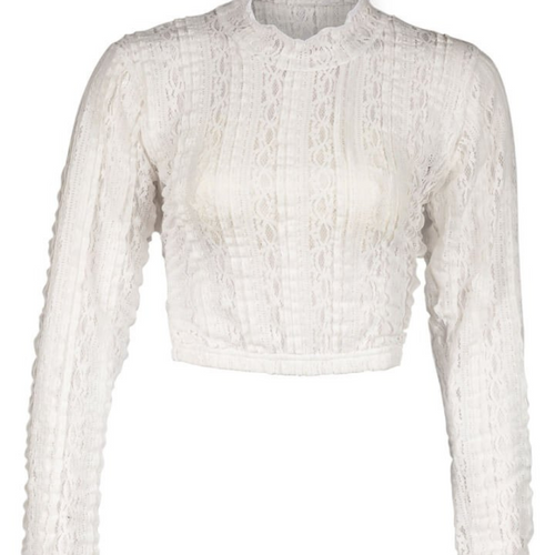 Curvy Comfort White Dirndl Blouse