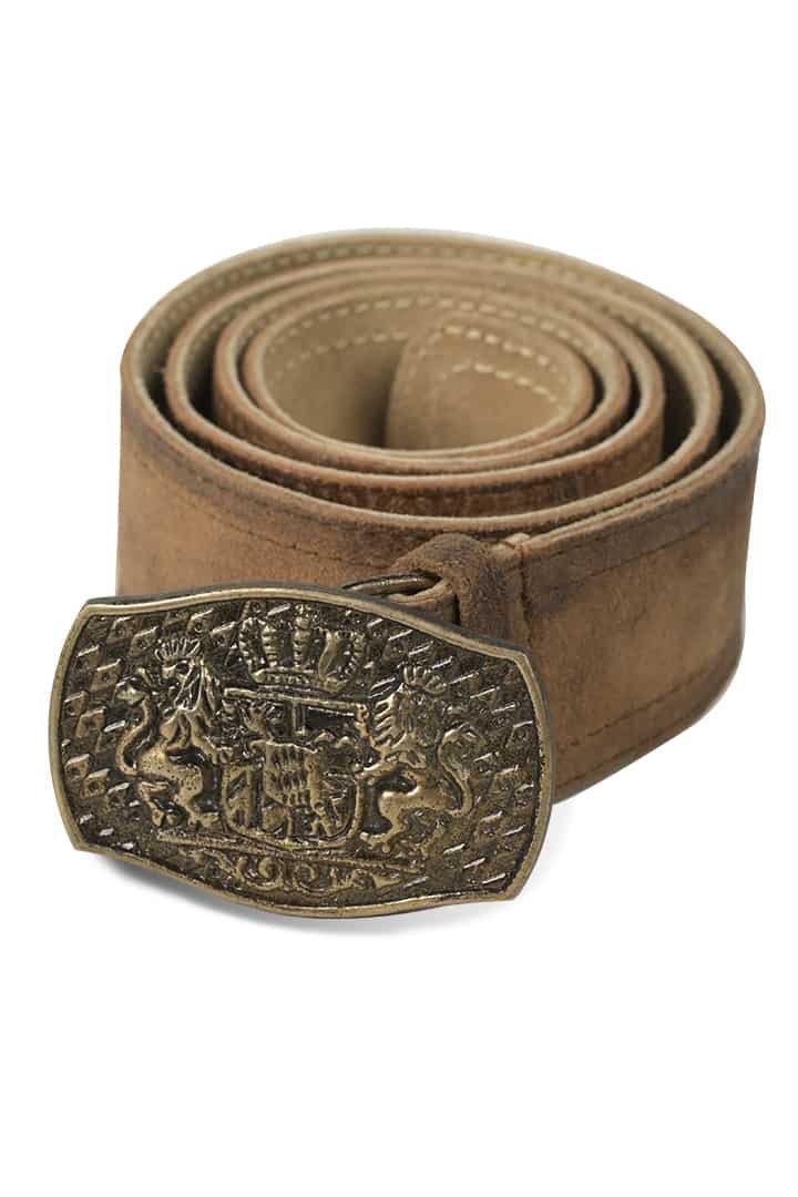 Stylish Brown Lederhosen Belt