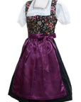 Black Floral Dirndl Dress