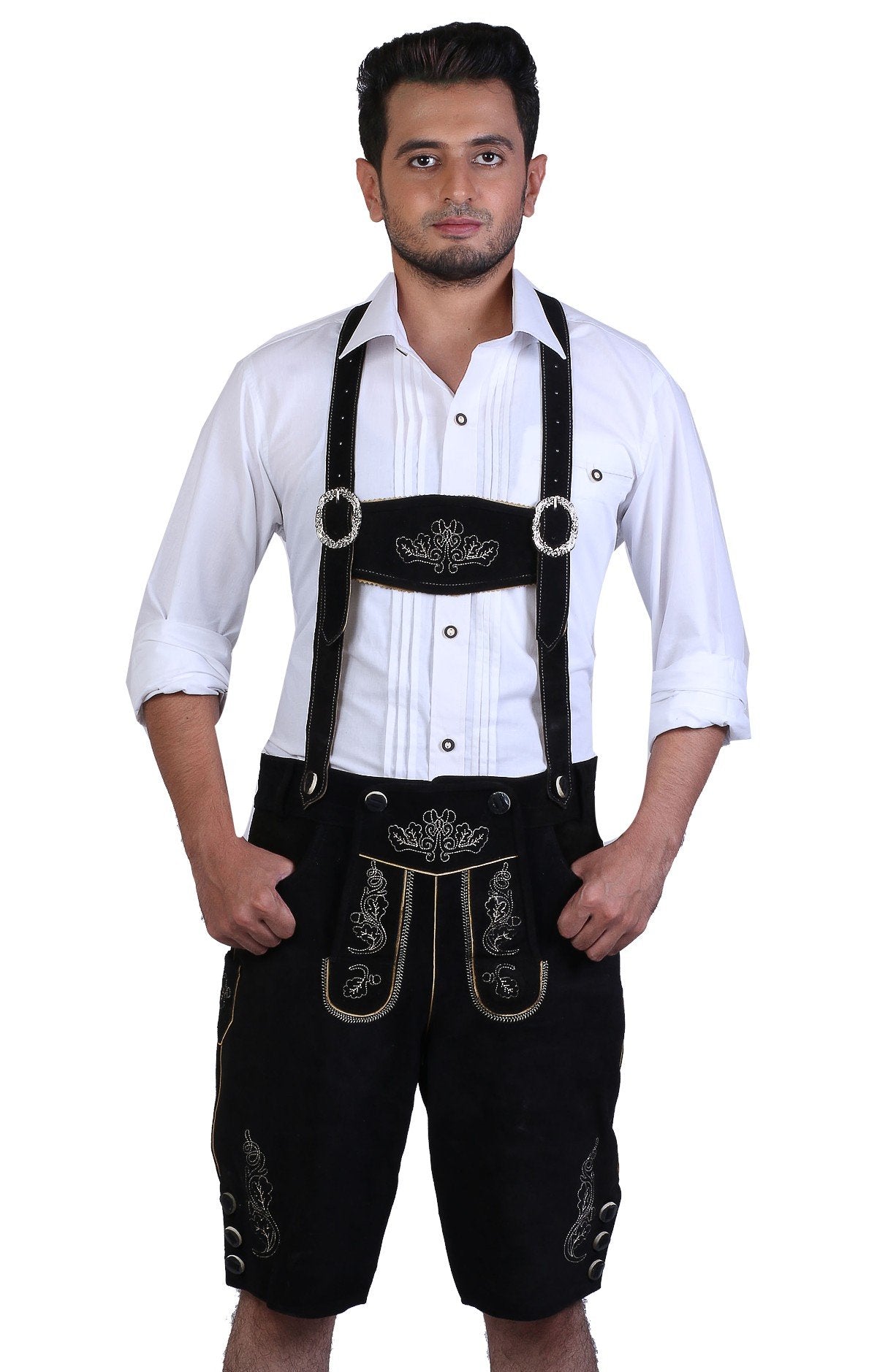 Bavarian Lederhosen Shaded Jet Black