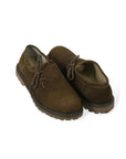 [28] Brown suede Haferl shoes Bavarian Trachten side lace traditional footwear