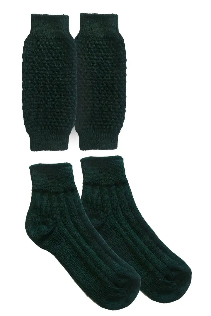 Traditional Dark Green Socks for Lederhosen Men